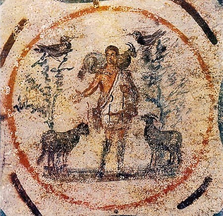 Il Buon Pastore, Catacombe di Priscilla, Roma, III secolo